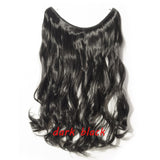 S-noilite 20 inch Invisible Wire No Clip One Piece Halo Hair Extensions Secret Fish Line Hairpieces Wave Straight Synthetic