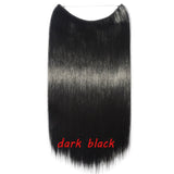 S-noilite 20 inch Invisible Wire No Clip One Piece Halo Hair Extensions Secret Fish Line Hairpieces Wave Straight Synthetic