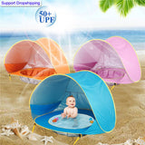 Baby Beach Tent Children Waterproof Pop Up sun Awning Tent UV-protecting Sunshelter with Pool Kid Outdoor Camping Sunshade Beach