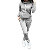 Women Hoodies Pant Clothing Set Casual 2 Piece Set Warm Clothes Solid Tracksuit Women Set Top Pants Ladies Suit