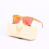 Angcen Ladies Sunglasses Women Polarized Retro Vintage Sun glasses Men wood bamboo sunglasses brand designer square glasses