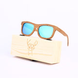 Angcen Ladies Sunglasses Women Polarized Retro Vintage Sun glasses Men wood bamboo sunglasses brand designer square glasses