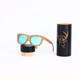 Angcen Ladies Sunglasses Women Polarized Retro Vintage Sun glasses Men wood bamboo sunglasses brand designer square glasses