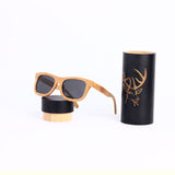 Angcen Ladies Sunglasses Women Polarized Retro Vintage Sun glasses Men wood bamboo sunglasses brand designer square glasses