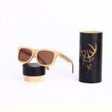 Angcen Ladies Sunglasses Women Polarized Retro Vintage Sun glasses Men wood bamboo sunglasses brand designer square glasses